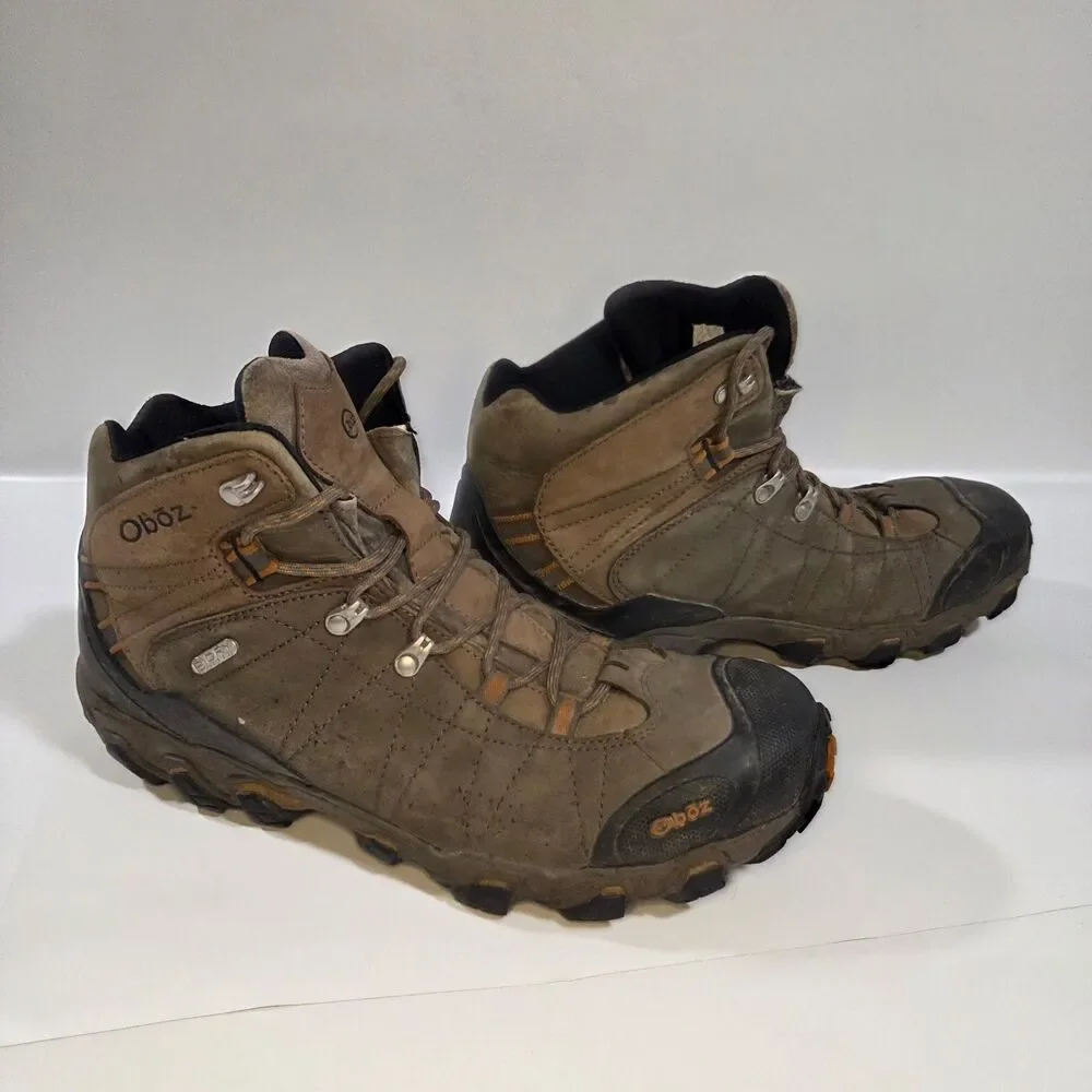 Oboz Bridger Mid B-Dry Men's Hiking Boots, Waterproof, Sudan Brown, Size 14